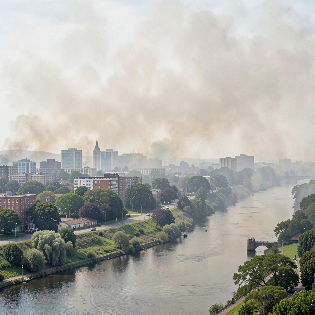 Smoke visible across Newport as firefighters tackle South Wales wildfires